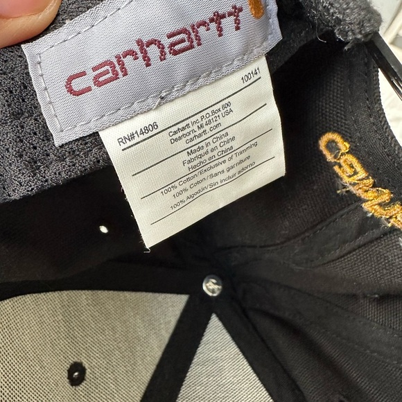 Carhartt men’s flat rimmed black hat - Picture 4 of 9